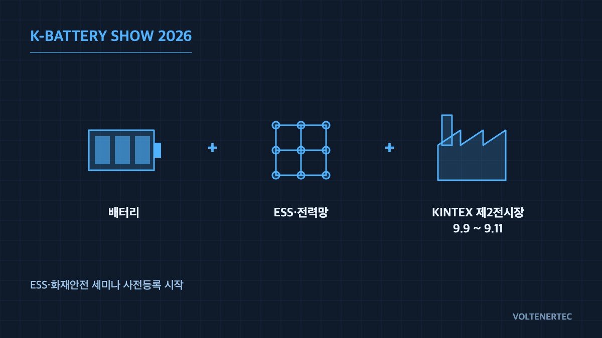 K-BATTERY SHOW 2026 concept diagram